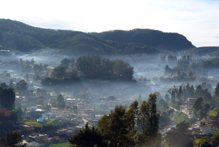 Ooty on a December morning, from Gem Park
